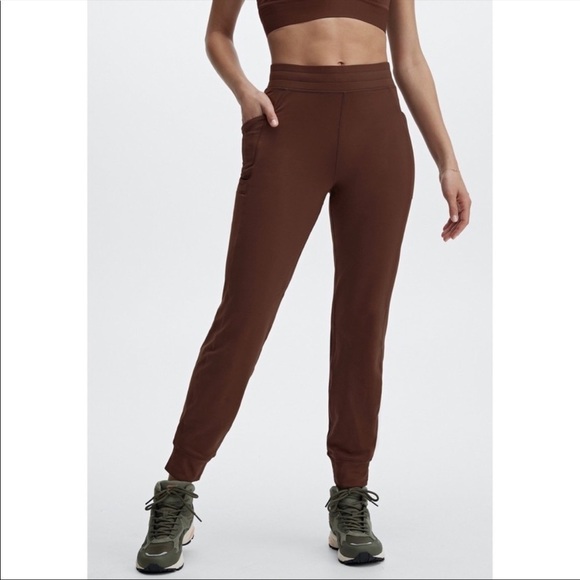 Fabletics- Brown On The Go Cold Weather Joggers Size M - Picture 1 of 8